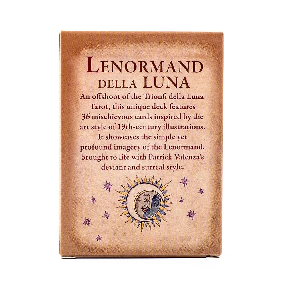 36Pcs Lenormand Della Luna Tarot Deck Tabletop Cards Of Group Games For Parties Precognition & Divinatio Oracle Set 7.3*10.2cm