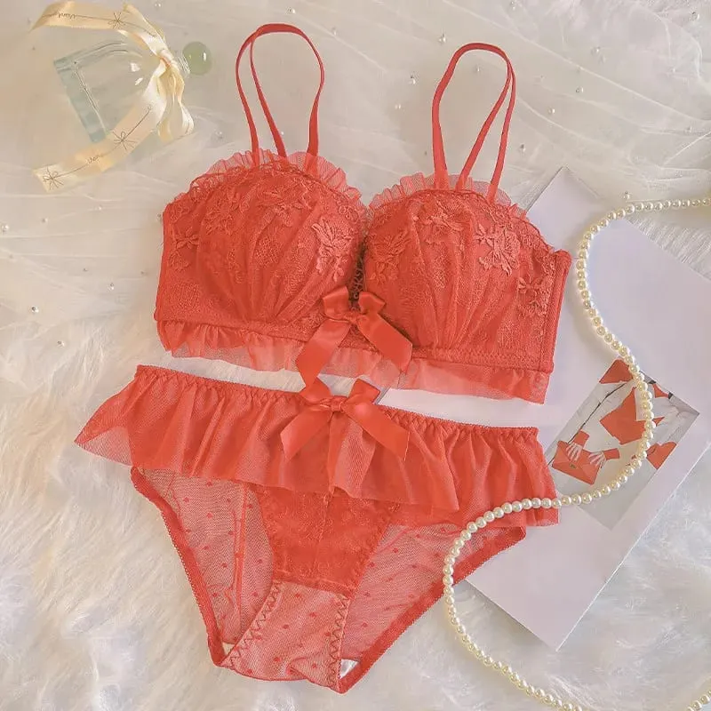 Push Up Bra Wireless for Small Breasts Anti Sagging Lace Bralette Women's Non Padded Lingerie To Enhance & Lift Comfort Bras