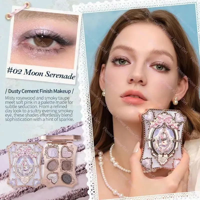 Flower Knows Full Makeup Kit Luxury Gift Box Eyeshadow Palette Blush Lip Cream Hand Mirror Hair Clip Bag Pendant Cute Beauty Cos — image 2