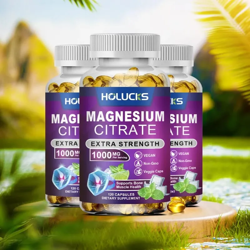 Buy 1 Get 1 Free! Magnesium Citrate 1000mg Supplement for Constipation Relief Muscle Cramps & Better Sleep Women & Men