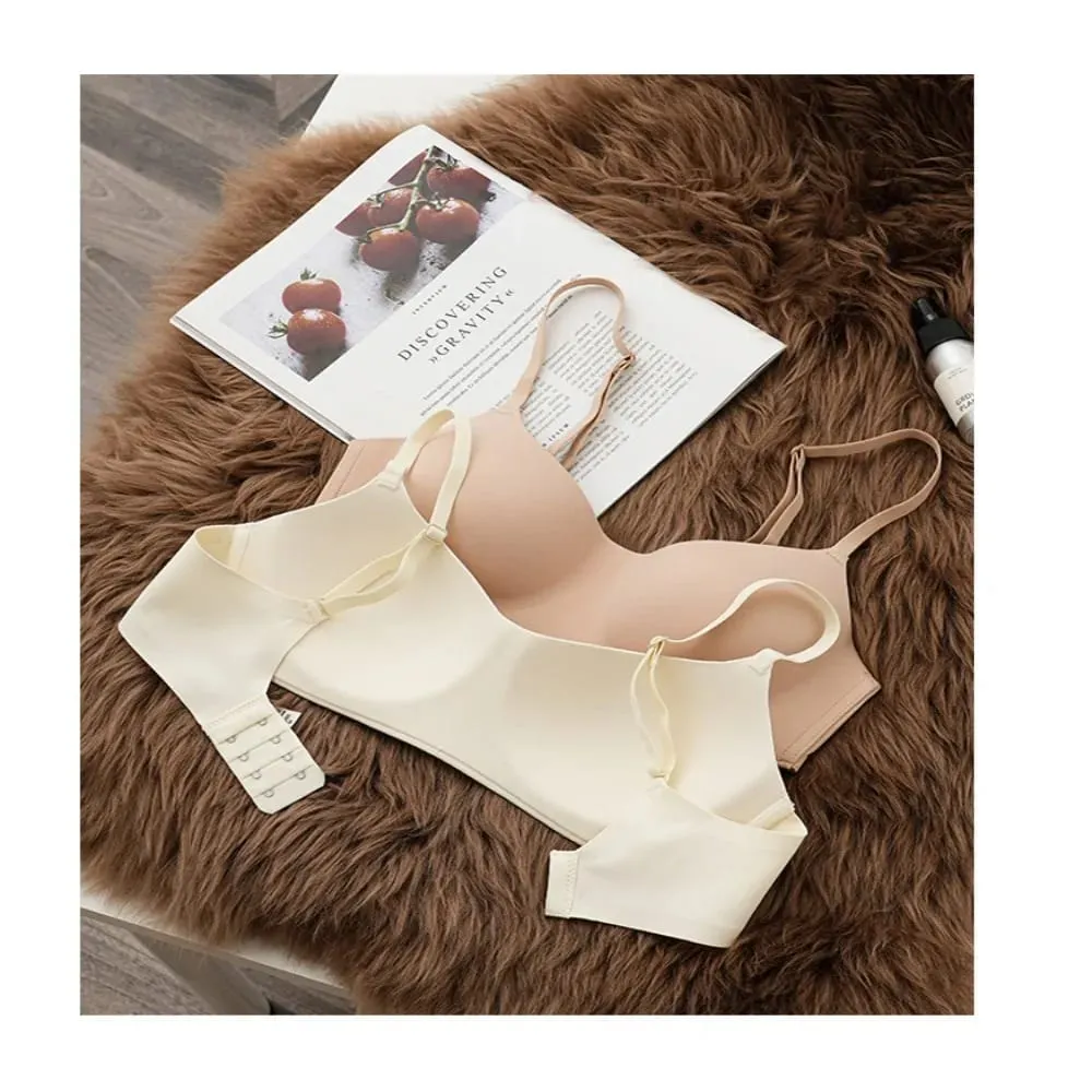 Soft Comfort Wireless Bra Breathable Fabric Elastic Material Push Up Bra Thin Cup Non-Wire Seamless Bra Lingerie Beauty
