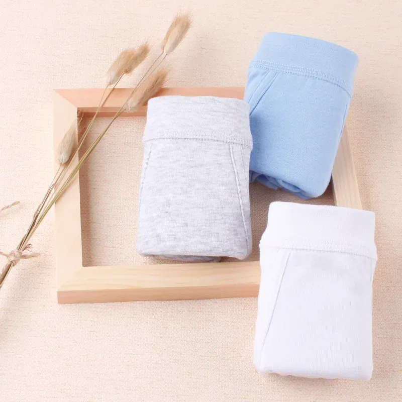 Solid Color Fat Plus Size Men's Underwear Mens Underpants 100% Cotton Comfortable Breathable Loose Large Size Men Briefs Panties