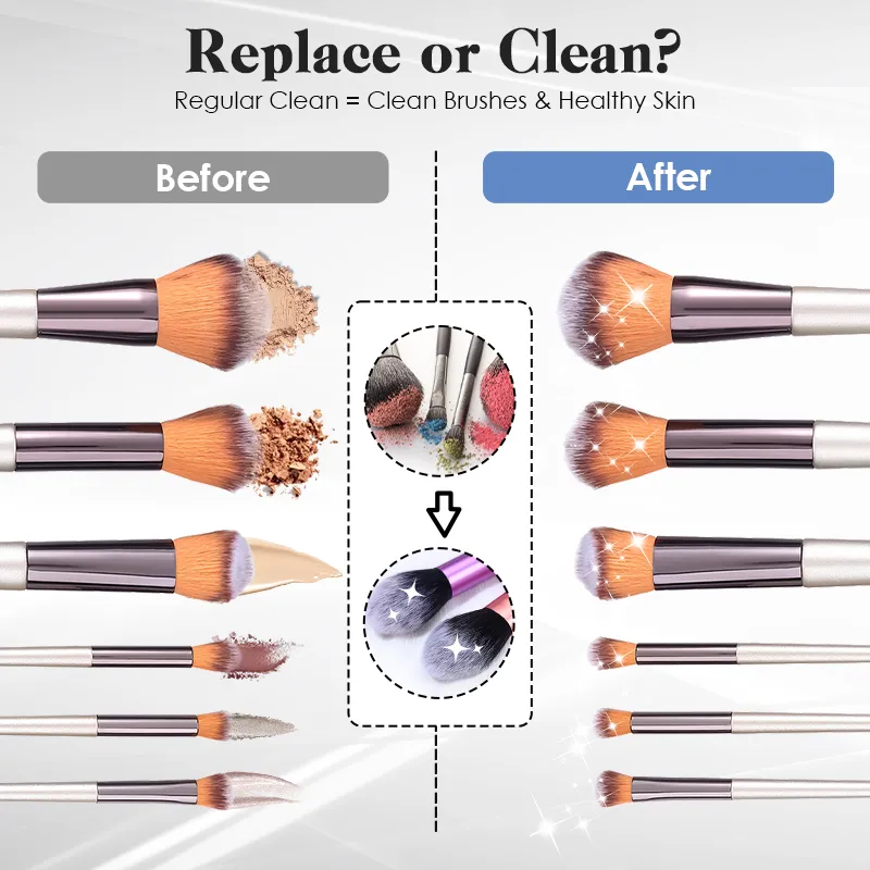Bærbar USB Makeup Brush Cleaner 3 i 1 elektriske kosmetiske børster Rengøring Tørretumbler Værktøj Automatisk vask Makeup Cleaner til kvinder
