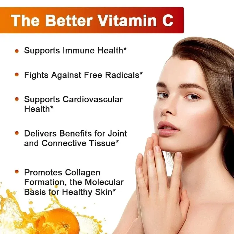 Capsule liposomiali di vitamina C - Potente antiossidante che promuove la produzione di collagene La luminosità della pelle supporta la salute immunitaria del cuore — image 4