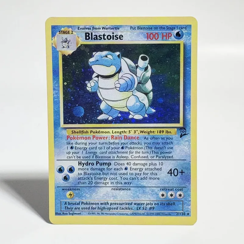 Pokémon Cards 1996 Basic Edition Flash Card Charizard Gengar Blastoise Feraligatr Gengar Trading Card Proxy Collection Card