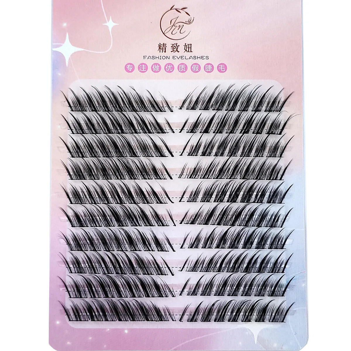 3D Fluffy Single Cluster Eyelash Extension Segmented Natural Mink Fox Eye Effect makeup Lash Individual False eyelashes — image 3