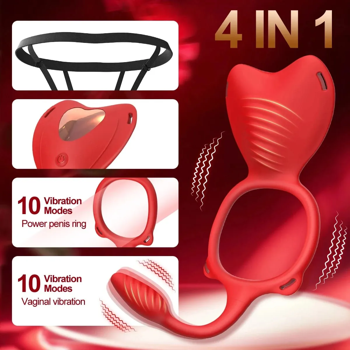Wearable Panty Vibrator Female 10 Mode Wireless Control Vibrators G-Spot Penis Ring Clitoral Stimulator Couple Adult Sex Toy