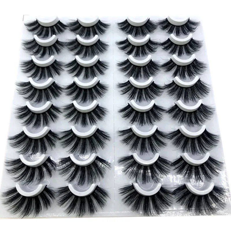 16 Pairs 3D Mink Hair False Eyelashes Natural/Thick Long Eye Lashes Wispy Makeup Beauty Extension Tools