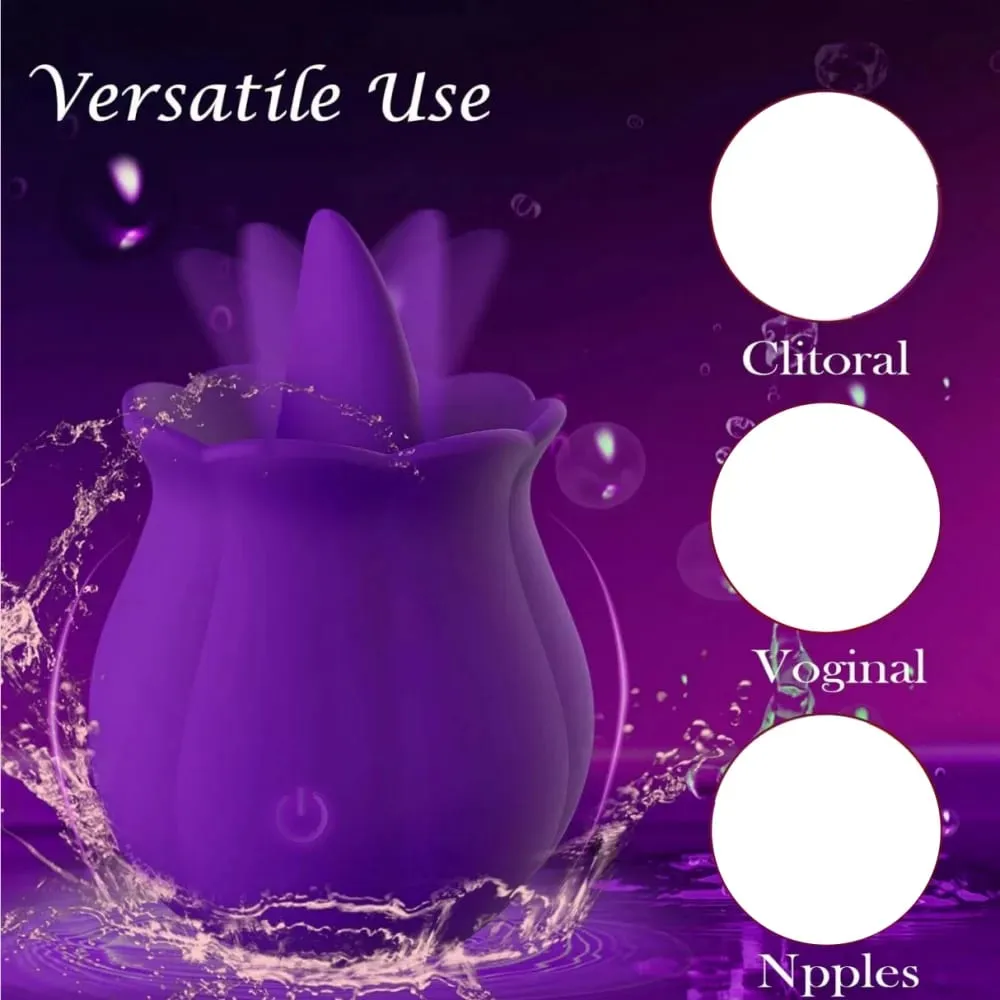 Kraftfull tungslickande vibrator för kvinnor G Spot Clitoris Bröstvårtstimulator Massager Masturbator Sexleksaker för vuxna för par 18+