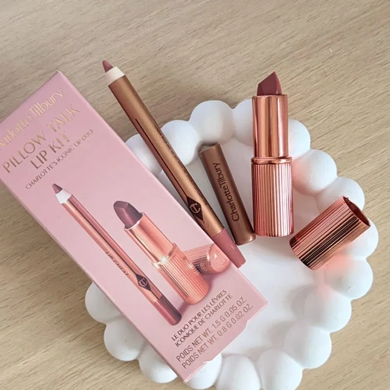 Makeup sets CT Lipstick Light Pink Medium Pink Plumps Gloss Lip Tint Heart-shaped Two-tone Blush Lip Liner Eyeshadow Palette