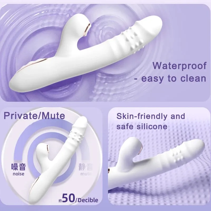 Dildo Sex Toys Vibrator Thrustingwith multiple vibration/sucking modes Multifunctional waterproof Thrusting with Licking — image 4