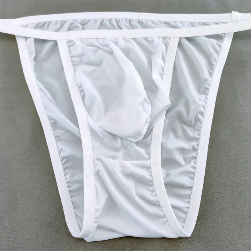 Solid Color Briefs Men Underwear Ultra Thin U Pouch Panties Low Waist Seamless Quick Dry Briefs for Daily Wear — image 19