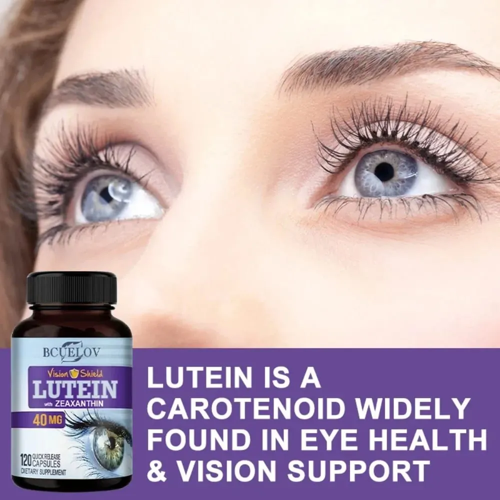 Lutein and Zeaxanthin Capsules 40mg Per Serving | Essential Eye Vitamins & Vision Health Dietary Supplement