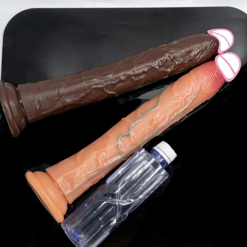 Super Long Penis Soft Silicone Dildo Butt Plug Prostate Massager Huge Vagina Anal Dildo Suction Cup Adult Sex Toys For Women men — image 3