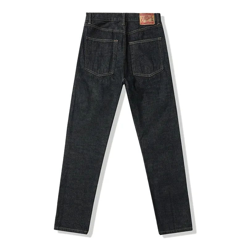 Okonkwo 15oz Selvedge Denim Five-Pocket Jeans Slim Fit Men's Raw Denim Narrow Leg Pants Zipper Fly