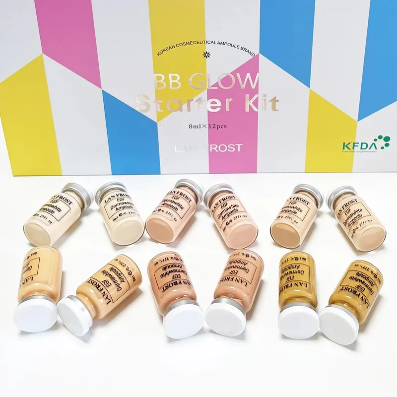 8ml BB Cream Hyaluronic Acid Facial Glow Serum Ampoule Essence Peptide Moisturizing Foundation Skin Rejuvenation Face Care — image 7