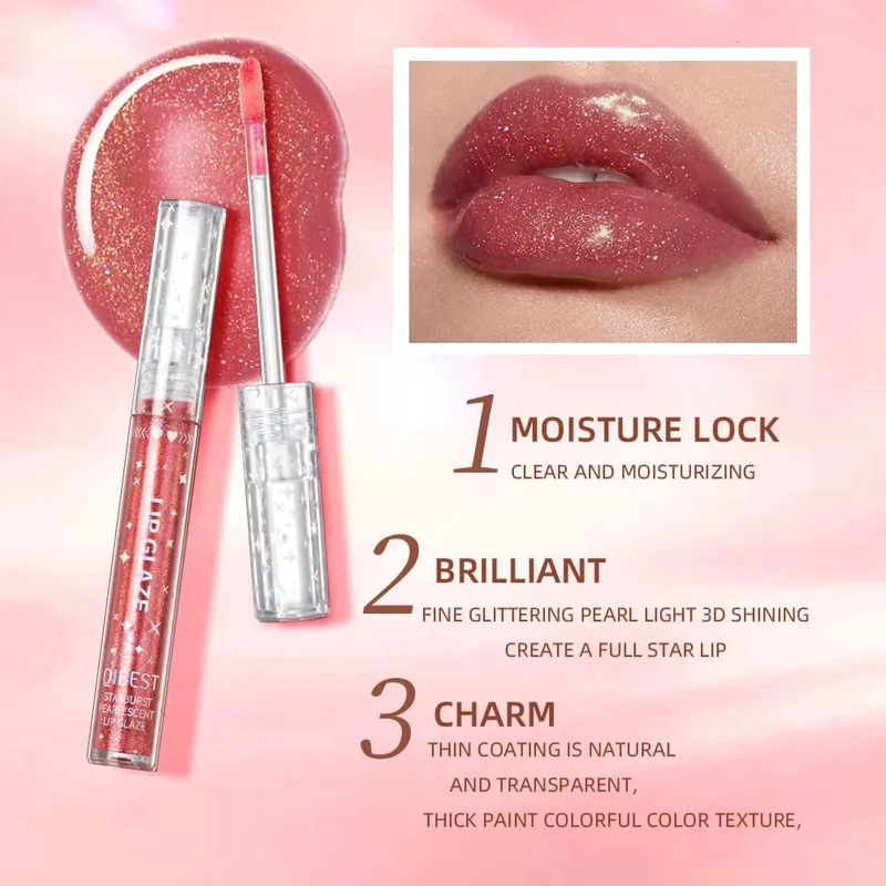 9 Colors Shimmer Lipgloss Set Lasting Glitter Liquid Lipstick Moisturizing Lugminous Lip Gloss Makeup Shiny Lip Glaze Kit