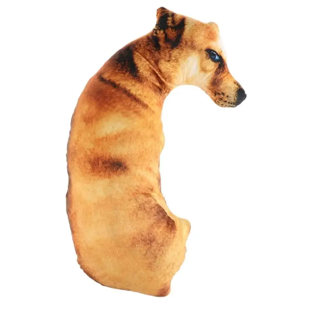 Travesseiro decorativo de animais realistas em 3D Soft Cachorro Travesseiro Almofada criativa para escritório