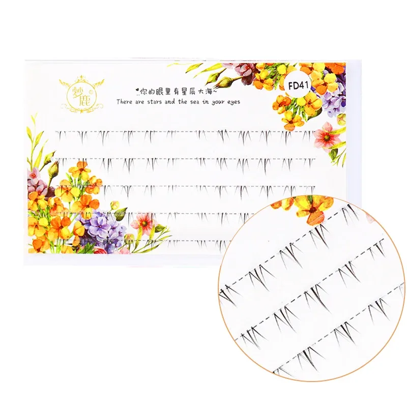 J Curl V Shape Under Eyelash Comic Eye Lashes Natural Bottom Lashes Soft Manga Eyelashes Bunches Eyelash Clusters Korean Makeup