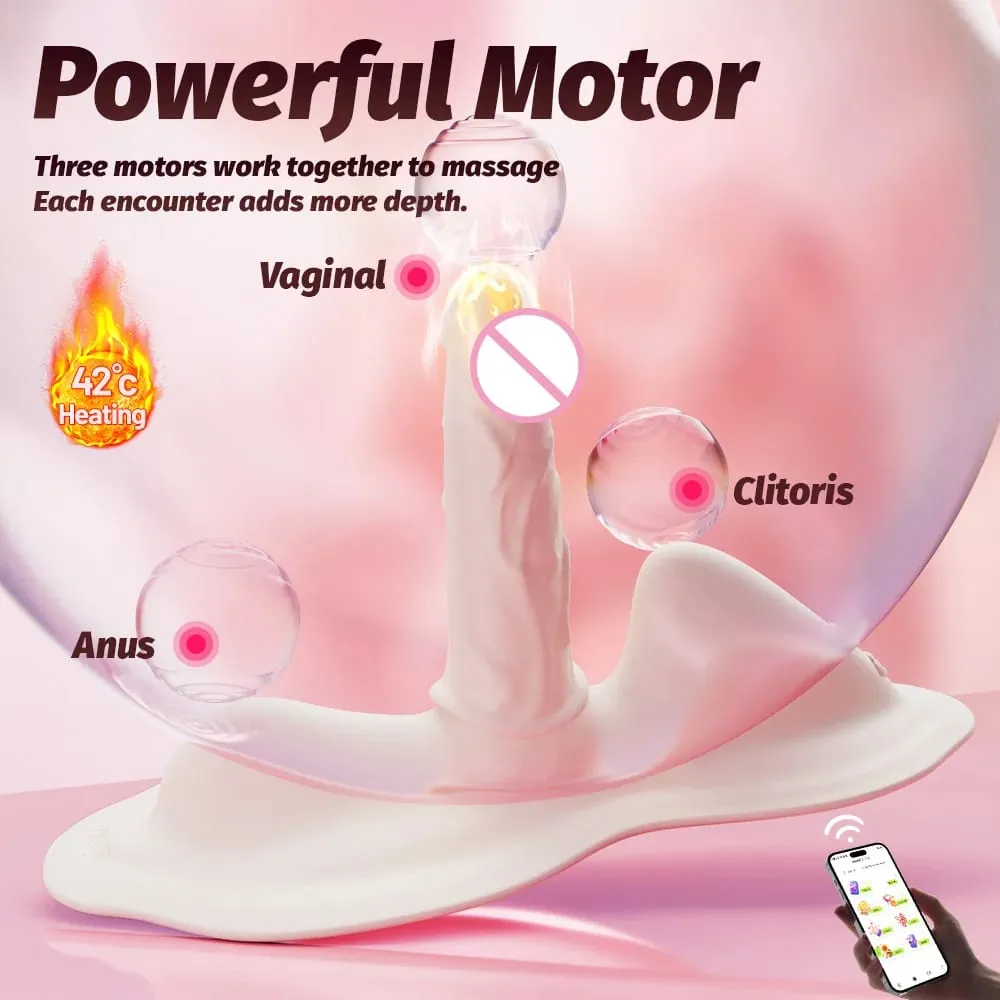 Empurrando vibrador almofada separável massageador app controle aquecimento vibradores clitoral estimulador anal brinquedos sexuais para mulher — image 3