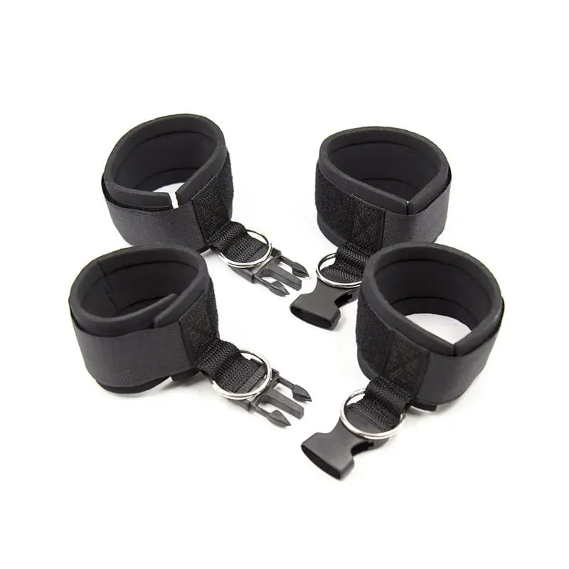 No Vibrator Bdsm Bondage Set Restraint Adult Game Handcuff Neck Collar Wrist Mouth Gag Strap Fetish Sex Toys For Woman Couples