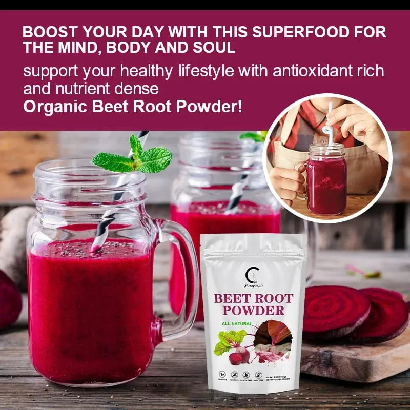 Organic Beet Root Powder- Boost Daily Nutrition Athletic Performance Promote Digestive Vegan and Non-GMO Beet Root Supplement — image 3