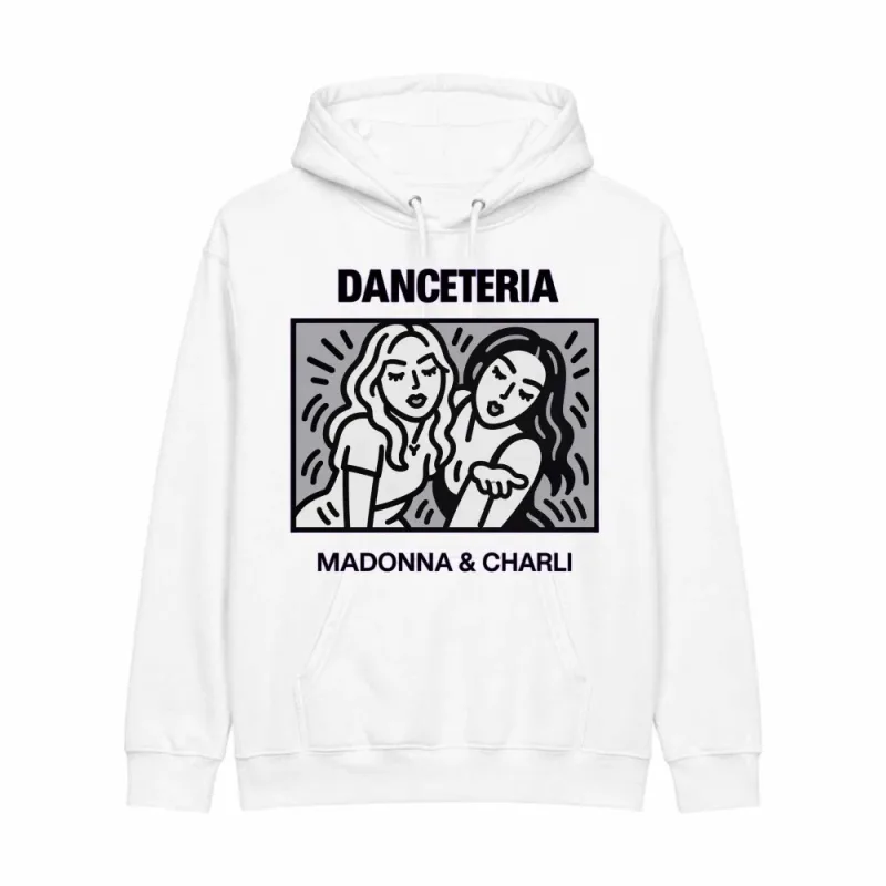 2026 Madonna Charli XCX Danceteria Hoodie Line Art Grafische Print Unisex Pullover Hoody Popmuziek Fan Casual Tops
