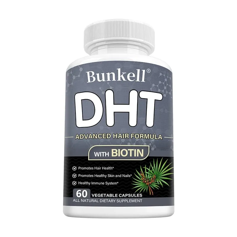 DHT Blocker Premium Hair Care Formula with Biotin Supplement Support Healthy Hair Skin and Nails Promote Immune System