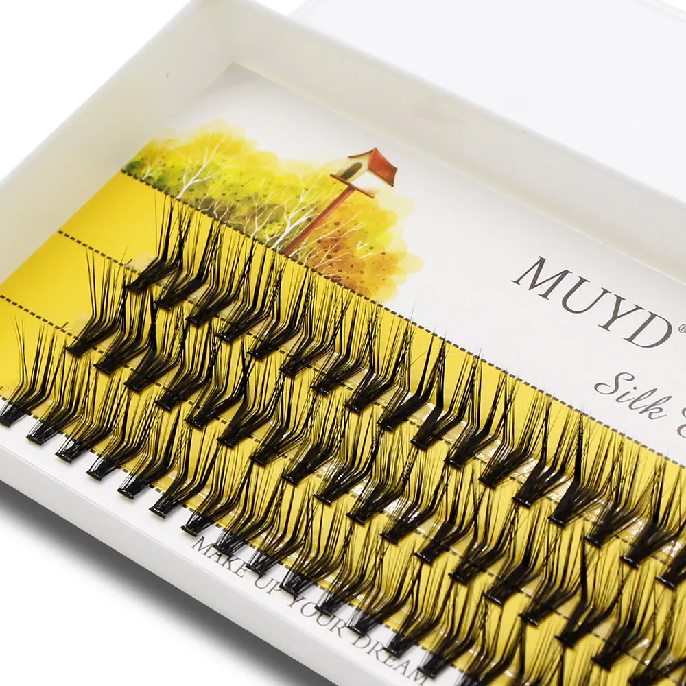 Prefessional M Curl Foxy Eyes Lashes Cluster Soft Silk Individual Eyelashes Extension Makeup False Eyelash L Curl Fox Eye