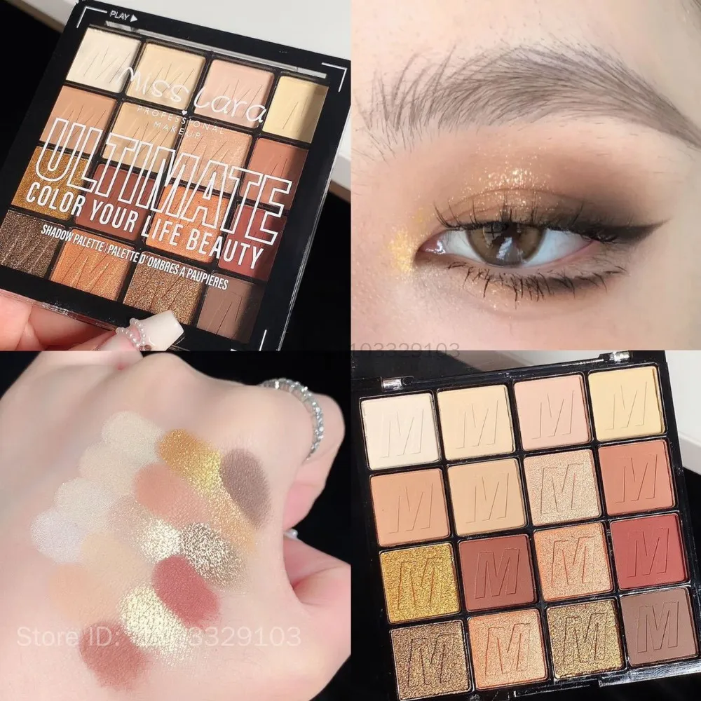Rainbow 16 Colors Eye Shadow Summer Palette Long Lasting Waterproof Pearlescent Matte Shimmer Eyeshadow Women Beauty Eye Makeup — image 7