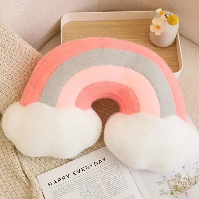 Rainbow Wish Star Moon Plush Pillow Colorful Crown Cloud Soft Toy Pillow Cushion Sofa Home Decoration Throw Pillows