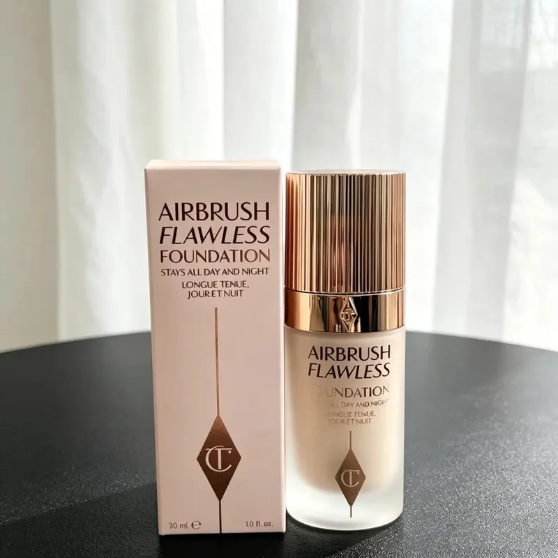 Charlotte Tilbury Lip Gloss High Shine Non Sticky&Airbrush Powder Soft Focus Mattifying&Foundation Lightweight Radiant Makeup