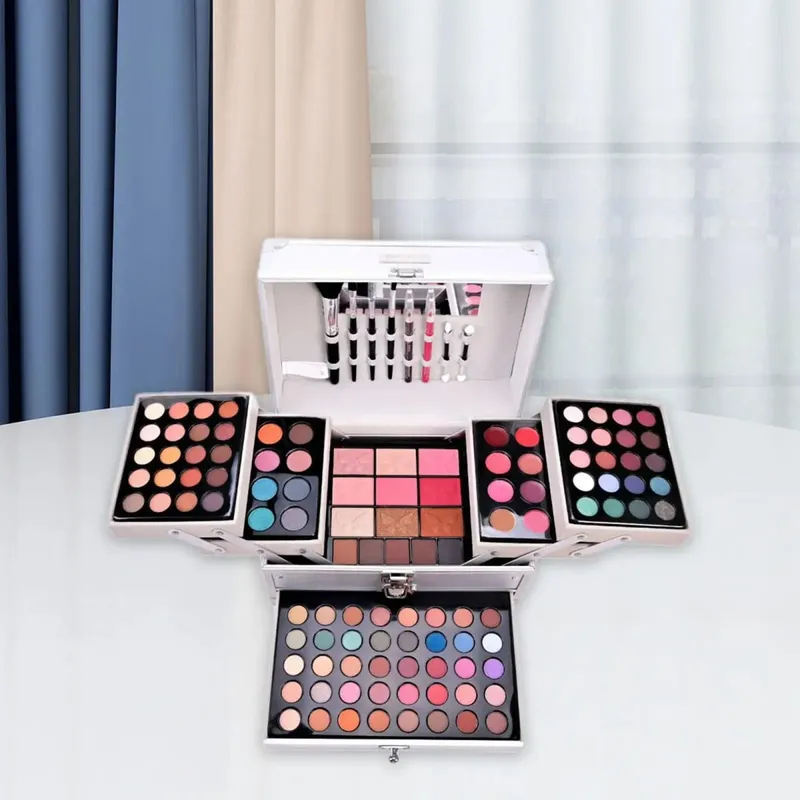 Cute Makeup Kit Complete Palette Cosmetic Bag with Brushes and Lip Color Travel Case for Women and Girls — image 3