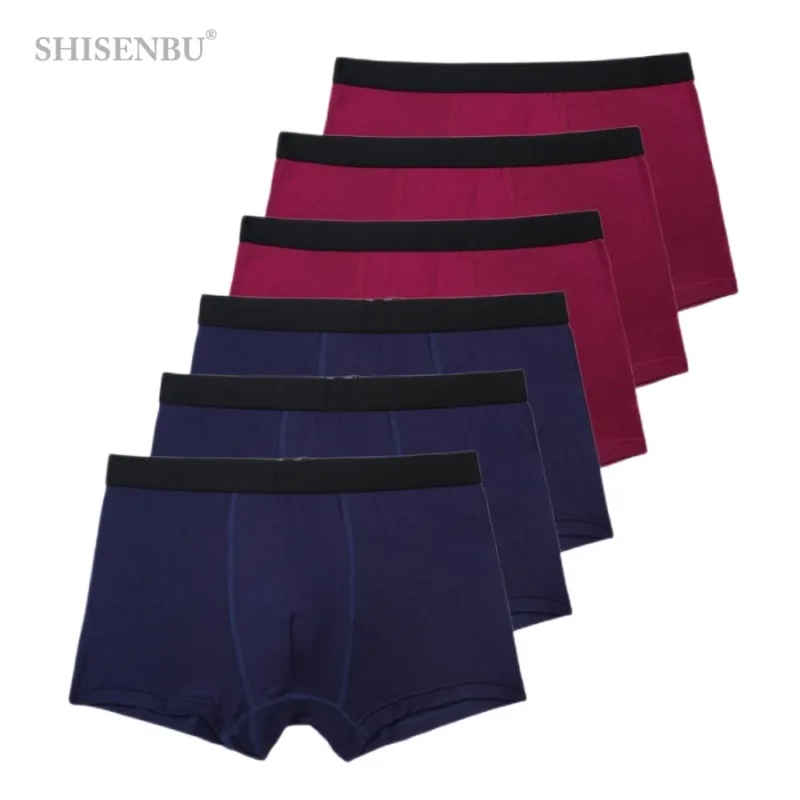 6pcs/Set Black Boxer Men Underpants Bamboo Mens Boxers Man Breathable Men's Panties Sexy Underwear For Men Gifts Comfortable New