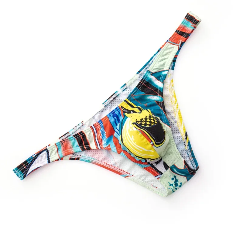 Men's Sexy Underwear Briefs Jockstrap Penis Pouch Male Slips Sissy Panties Mesh Breathable Low Rise Men Bikini Briefs Cuecas