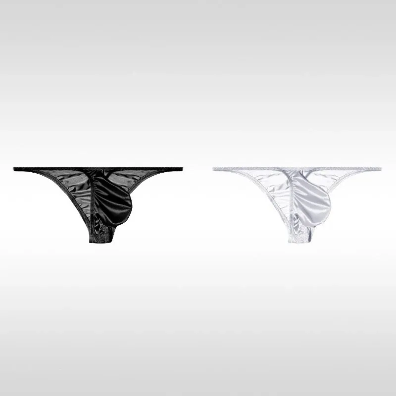 Men's Underwear Ice Silk Low Rise Sexy Bikini Briefs