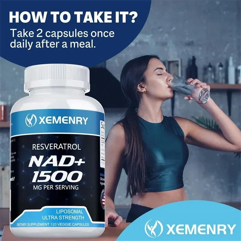 NAD+ and Resveratrol Supplement - Supports Cell Health DNA Repair Improves Natural Energy Cell Metabolism Anti-Aging Support — image 4