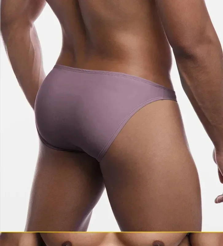 Men Modal Low‑Rise Briefs Sexy Solid Color Simple Triangle Underwear Sports Breathable Comfortable Male Panties