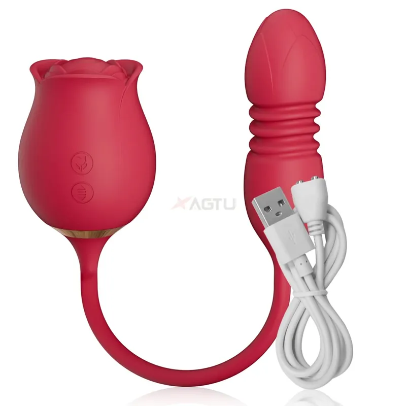 Hoa Hồng-Hút Máy Rung Nữ Clit Âm Vật Máy Kích Thích Điểm G Đâm Dương Vật Giả Rung Nữ Masturbator Massage Đồ Chơi Tình Dục Người Lớn