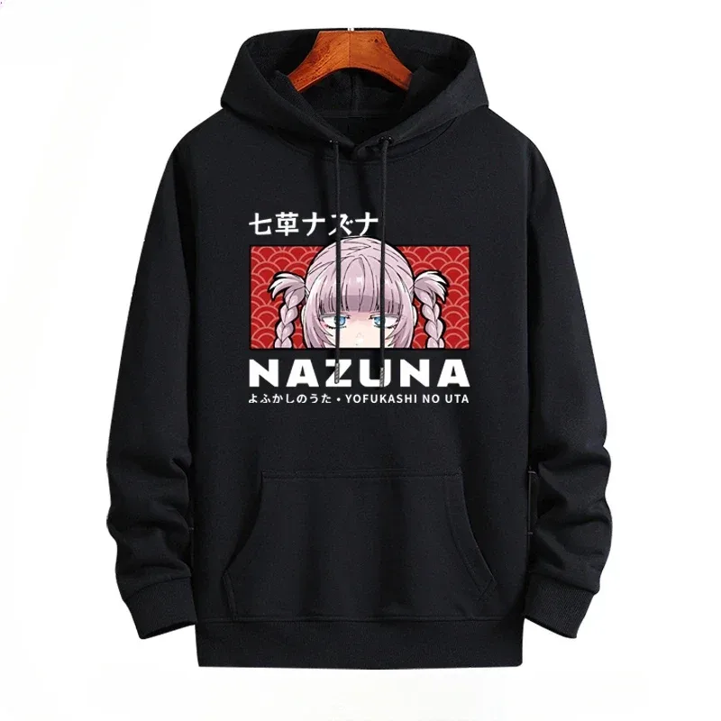 Y2K Anime appel de la nuit Nazuna Nanakusa sweat à capuche drôle Hip Hop graphique sweats Poleron Hombre Streetwear Harajuku Tracksui