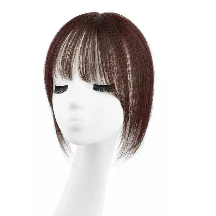 Synthesis Wig Middle-part Bangs Hair Extensions Clip In Forehead Natural Seamless French Oblique Bangs Eight-character Bangs — image 13