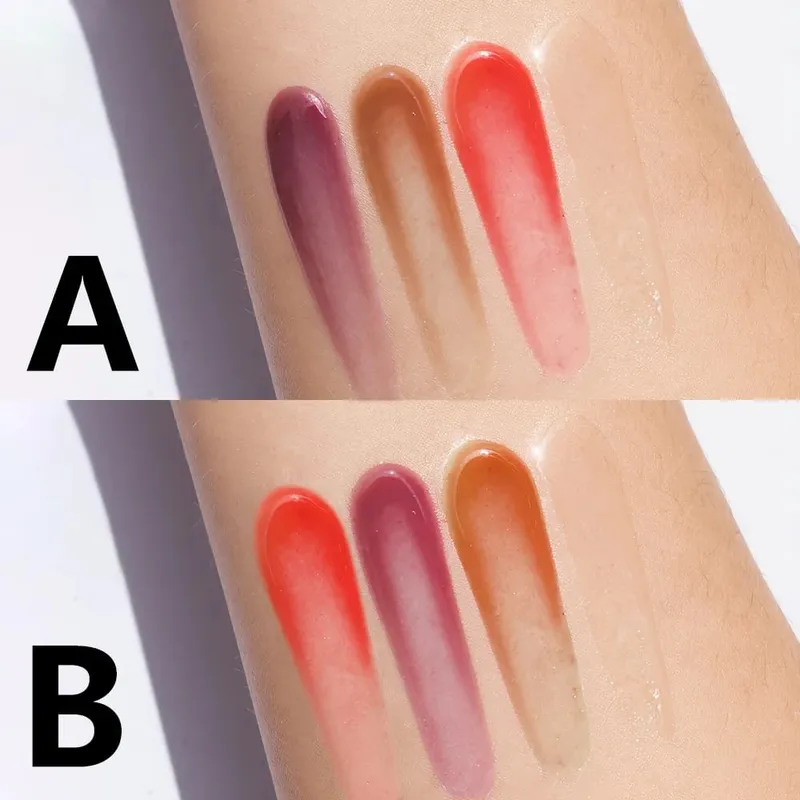 Vanilla Beige Lip Balm Moisturizing Transparent Lipstick Set Smooth Soft Tube Mirror Lip Gloss Lip Makeup