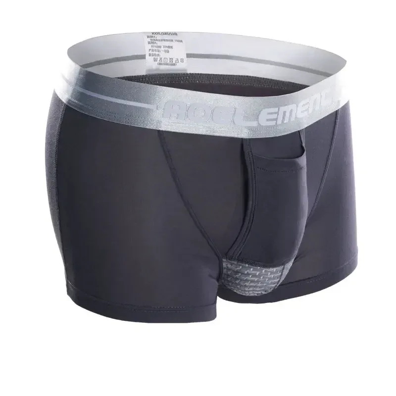 Bullet separate underwear Men's ventilated summer dry underpants Ice silk bag ice healthy boxers