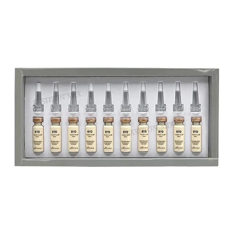 5ml 10 vials Facial Skin Care BB Glow Starter Kit Face Natural Moisturizing BB Cream Ampoule Foundation with Dropper Makeup Set