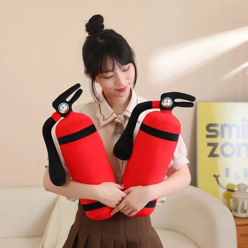 49x18cm Red Fire Plush Long Pillow Stuffed Emergency Rescue Firefighter Fireman Tool Men Gift — image 3
