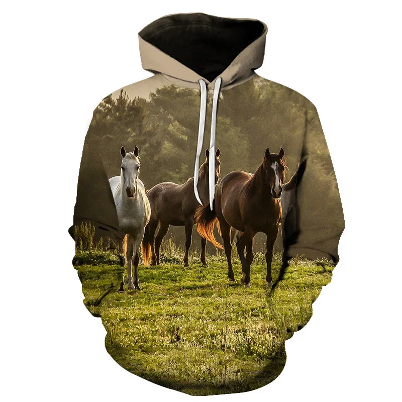 Horse Win Instant Success 3D Print Hoodies Interesting implication Animal Design Men Women Streetwear Pullover Casual Sweatshirt
