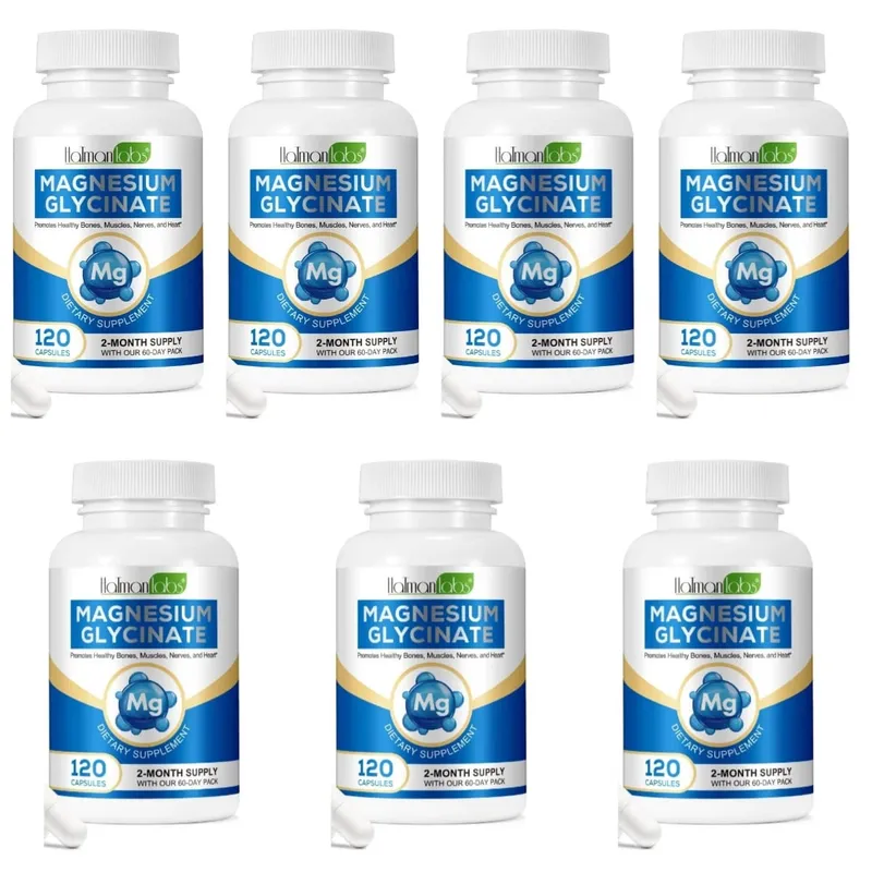 Cápsulas de glicinato de magnésio com 208mg de bisglicinato elementar para suporte ósseo, muscular e nervoso saudável, adultos 120 cápsulas — image 12
