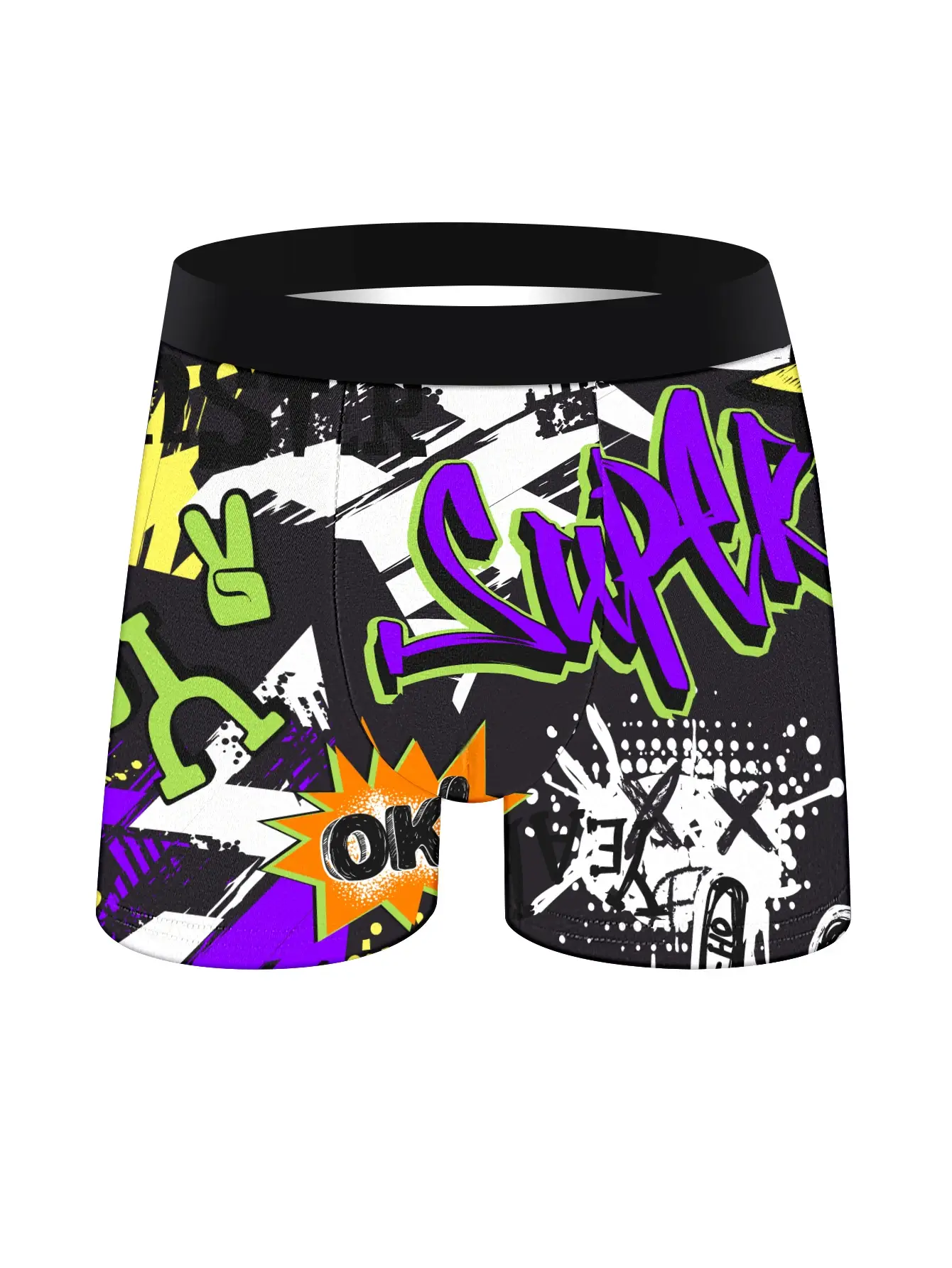 10Pcs Men'S Underwear Soft Comfortable Loose Skin-Friendly Men'S Long Boxers Briefs Trendy Colorful Fashionable Men'S Pants — image 4