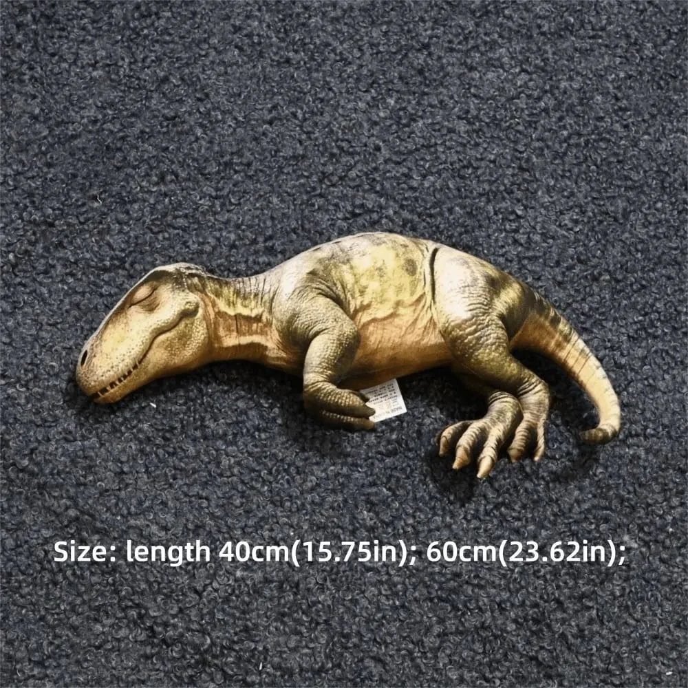 3D Design Dinosaur Plush Pillow Lifelike Dinosaur Cozy Soft Texture Realistic Sleeping Dinosaur Funny Shape Kawaii Style — image 5