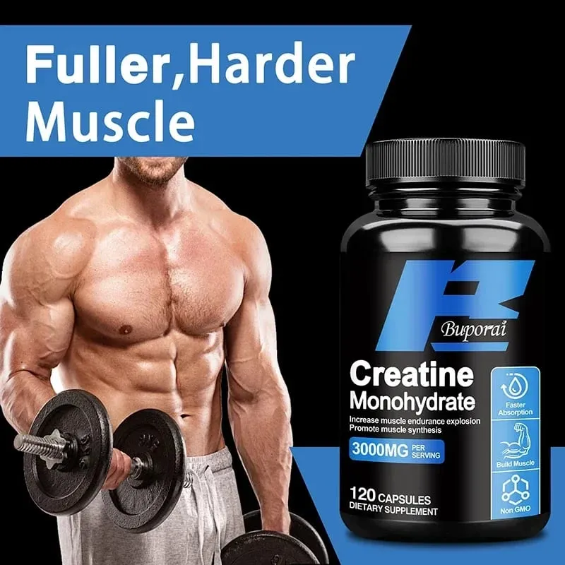 Creatine Monohydrate - Supports Muscle Energy and Cognitive Function Increases Lean Muscle Mass - Gluten FreeSupplements